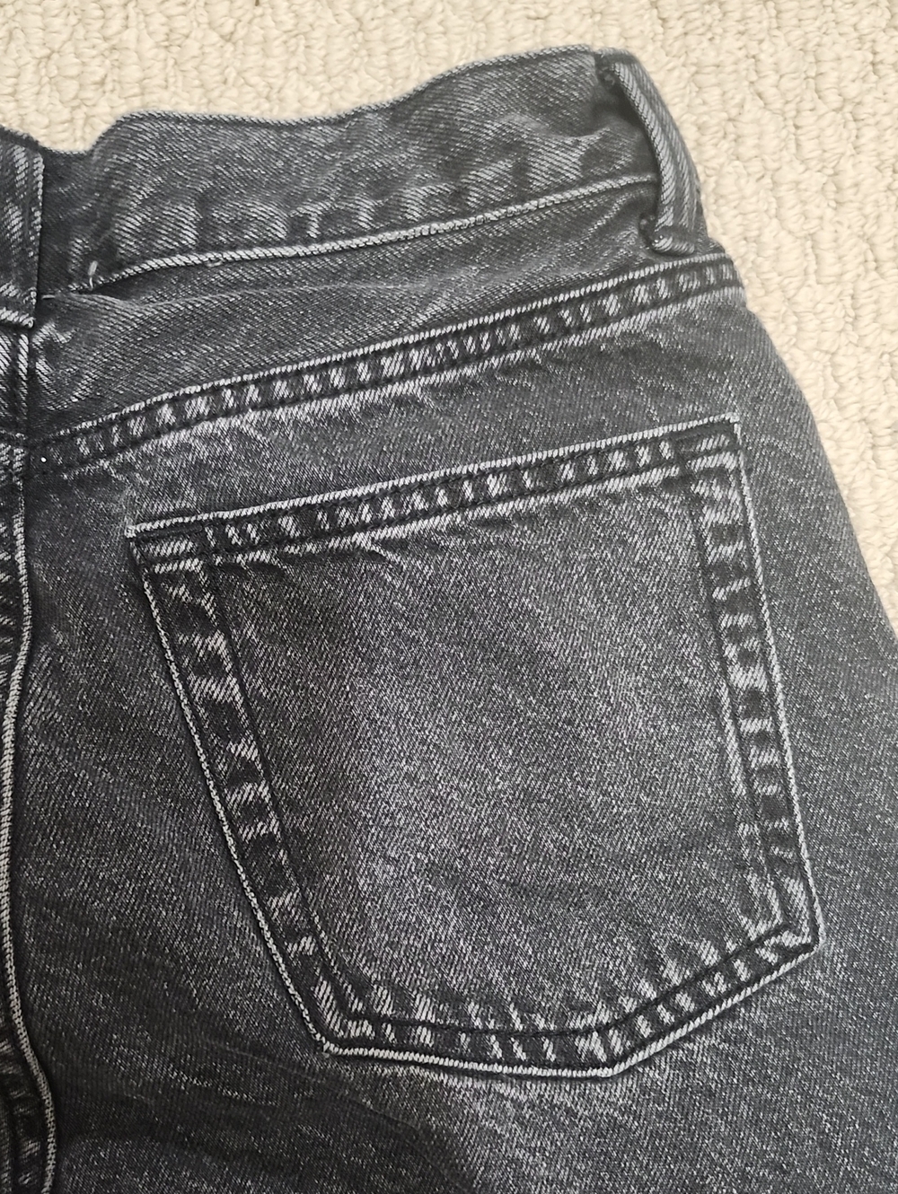 GU (UNIQLO Japan) Black/Grey High-Waist Jeans, Size 25 Waist, EUC 👖 (Worn Once) - Picture 4 of 12